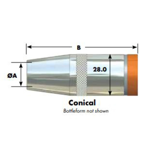 145.0139 | Abicor Binzel MIG NOZZLE CONICAL SM | Linde Gas & Equipment