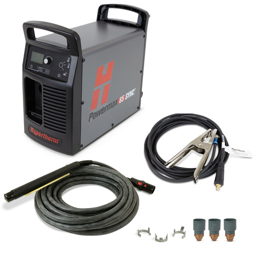 083352 | Hypertherm Powermax65 SYNC Plasma Cutter, 180° Torch, 25