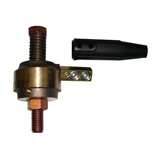 Lenco 02031 Insulated Spring Clamp - 500 Amp, 3/0-4/0 AWG, Brass Hinge Pin