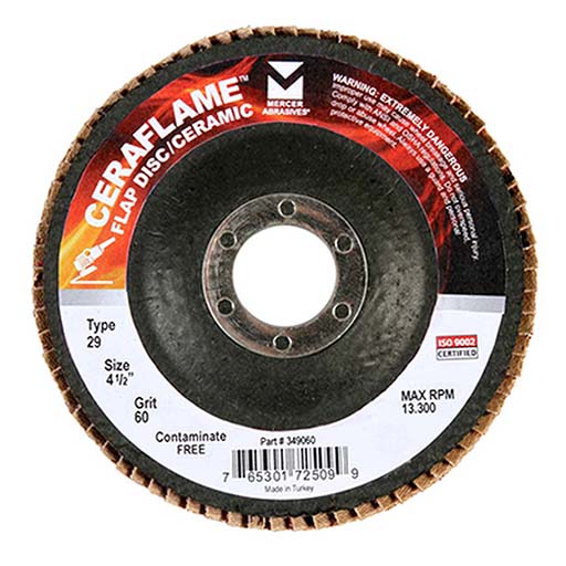 349036 | Mercer Abrasives Flap Disc - 36 - 7/8 in - Type 29