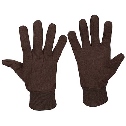 Brown jersey work gloves discount