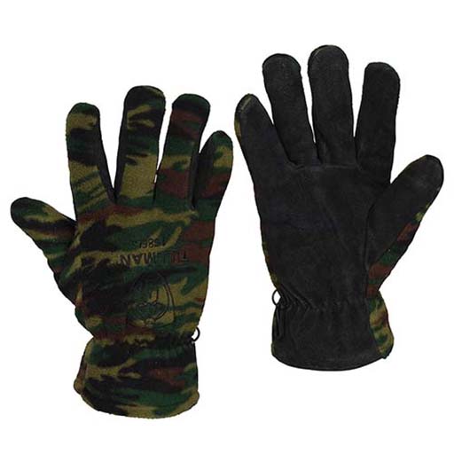 Tillman 1586 Camo Polar Fleece Winter Gloves- Large