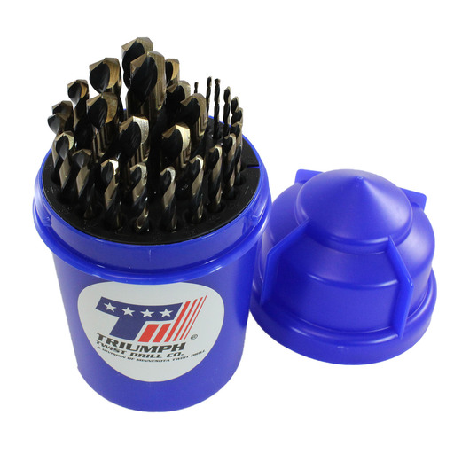 UF12NA | Walter ThunderBit Drill Bit Sets, 29 Piece HSS, Black and